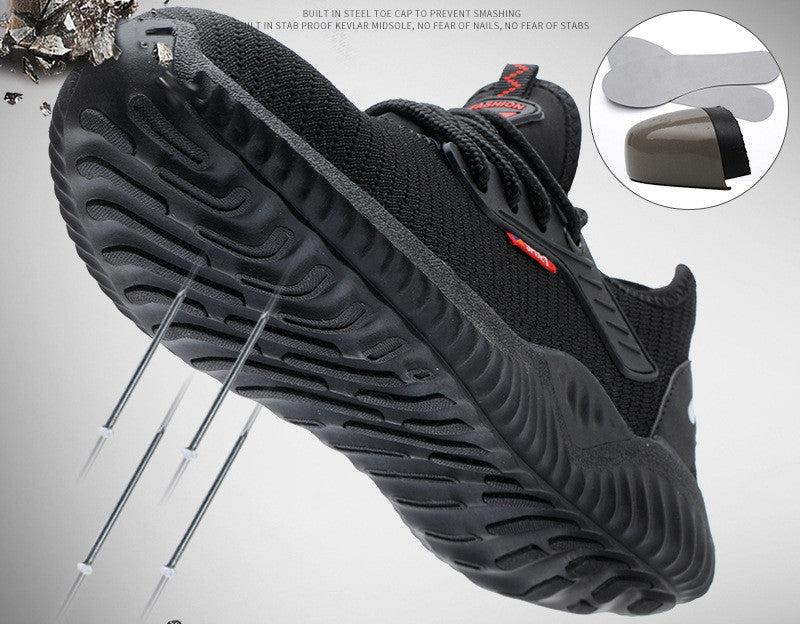 Breathable Anti-Smash Steel Toe Safety Work Shoes