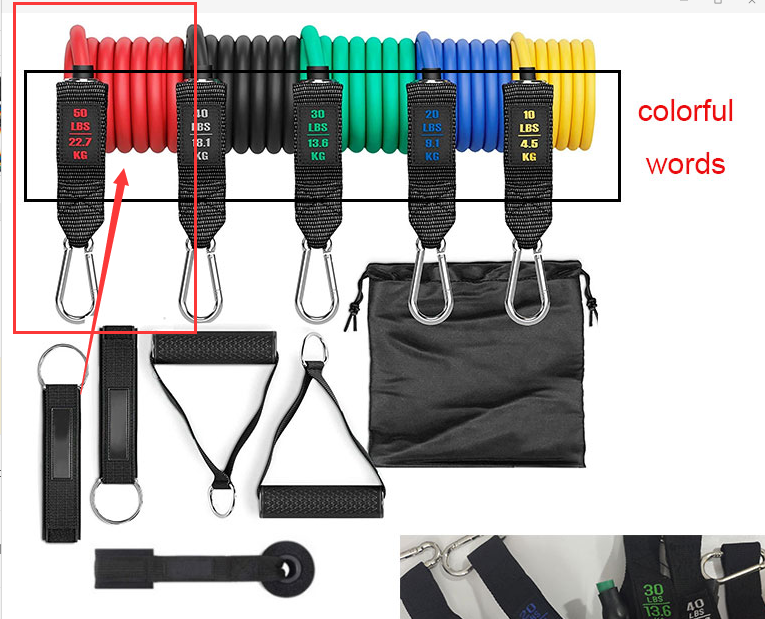 Resistance Band Set with Handles, Elastic Rally Rope for Home Workouts