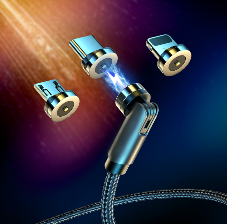 Rotating Magnetic Charging Cable, USB Type C and Fast Charge