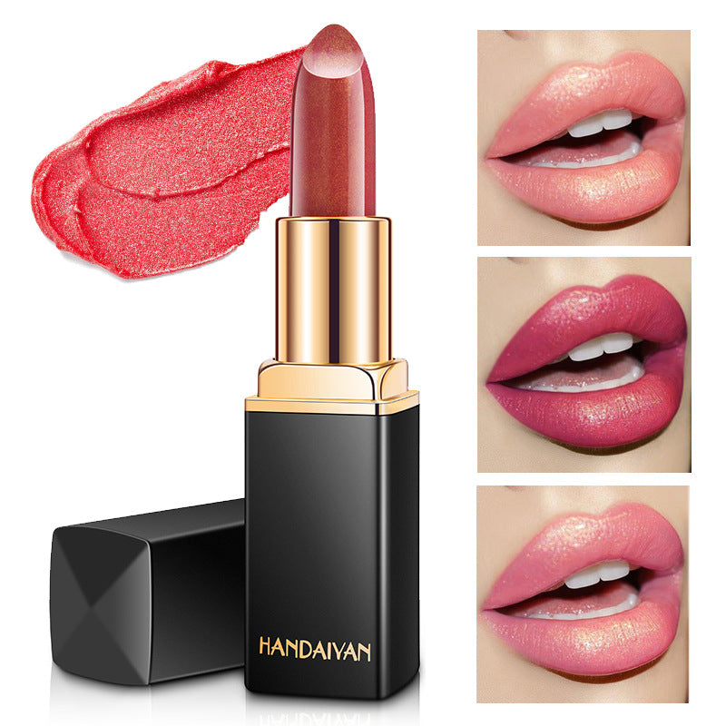 Shiny Metallic Lipstick, Pearlescent Colour-Changing Long Wear Lip Colour