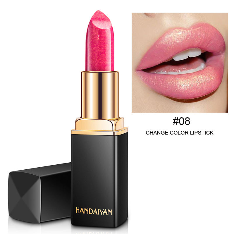Shiny Metallic Lipstick, Pearlescent Colour-Changing Long Wear Lip Colour