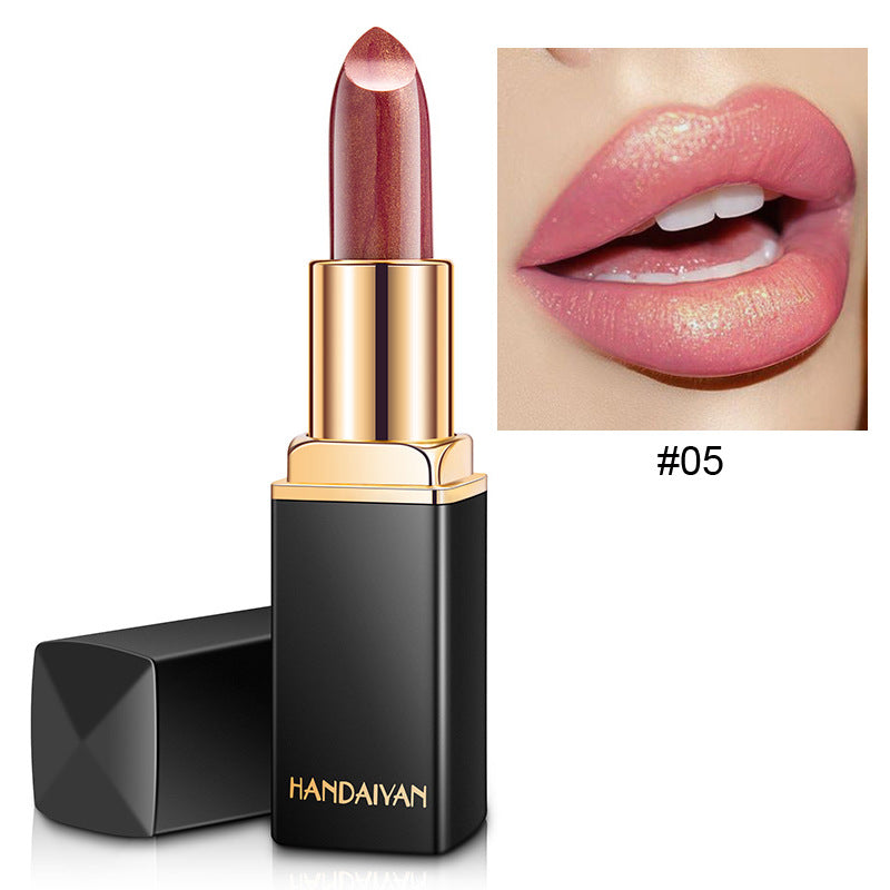 Shiny Metallic Lipstick, Pearlescent Colour-Changing Long Wear Lip Colour