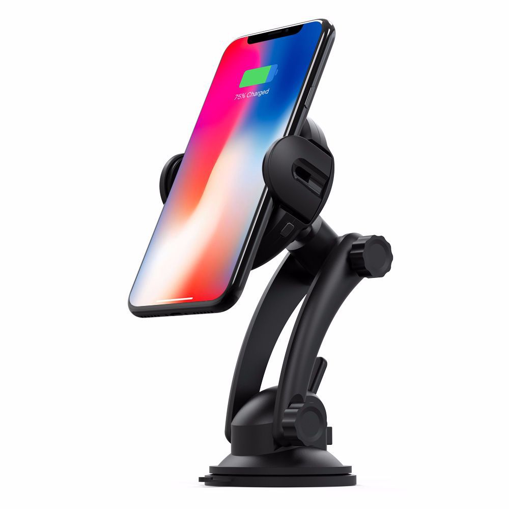 Car Air Vent Phone Holder, One-Hand Metal Mount in Black