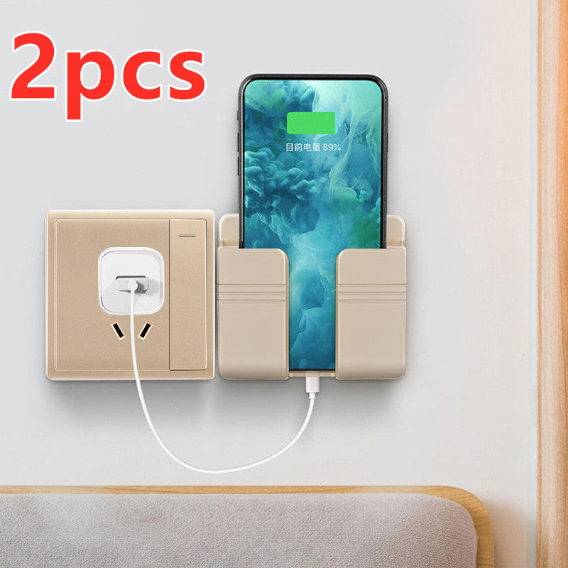 Punch-Free Sticky Phone Charging Rack, Wall Mounted Storage Holder