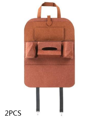 Wool Felt Car Seat Organiser Bag, Multi-Purpose Back Seat Storage