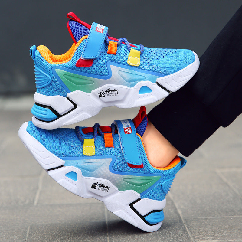Kids' Flyknit Sneakers, Breathable Casual Trainers for Boys