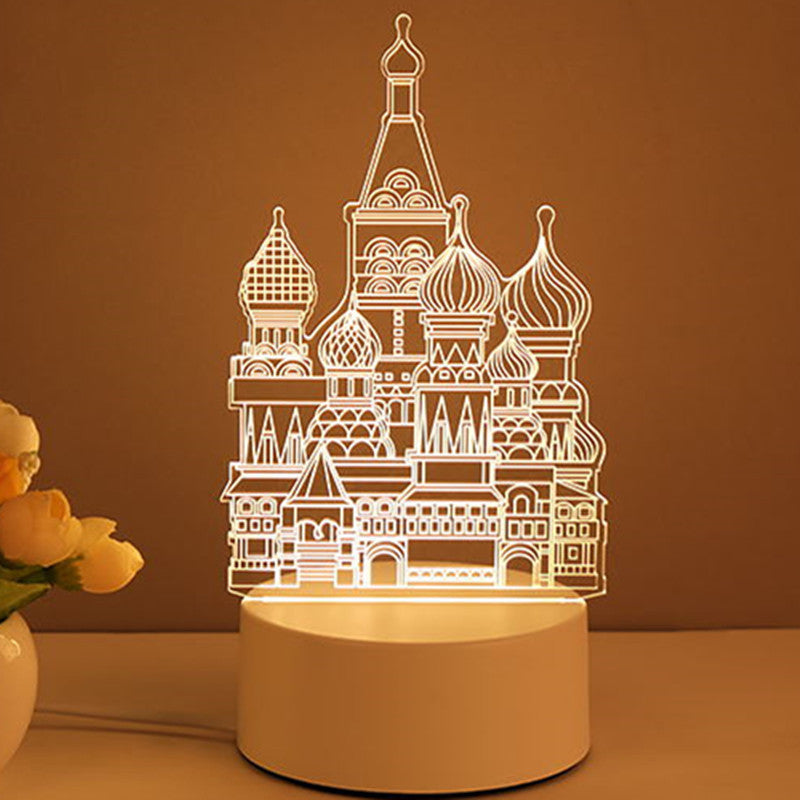 3D Acrylic USB LED Night Light Neon Sign Lamp for Home Decor