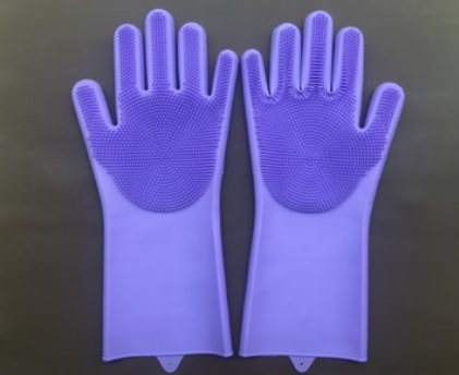 Silicone Heat-Resistant Scrubbing Gloves For Kitchen Cleaning