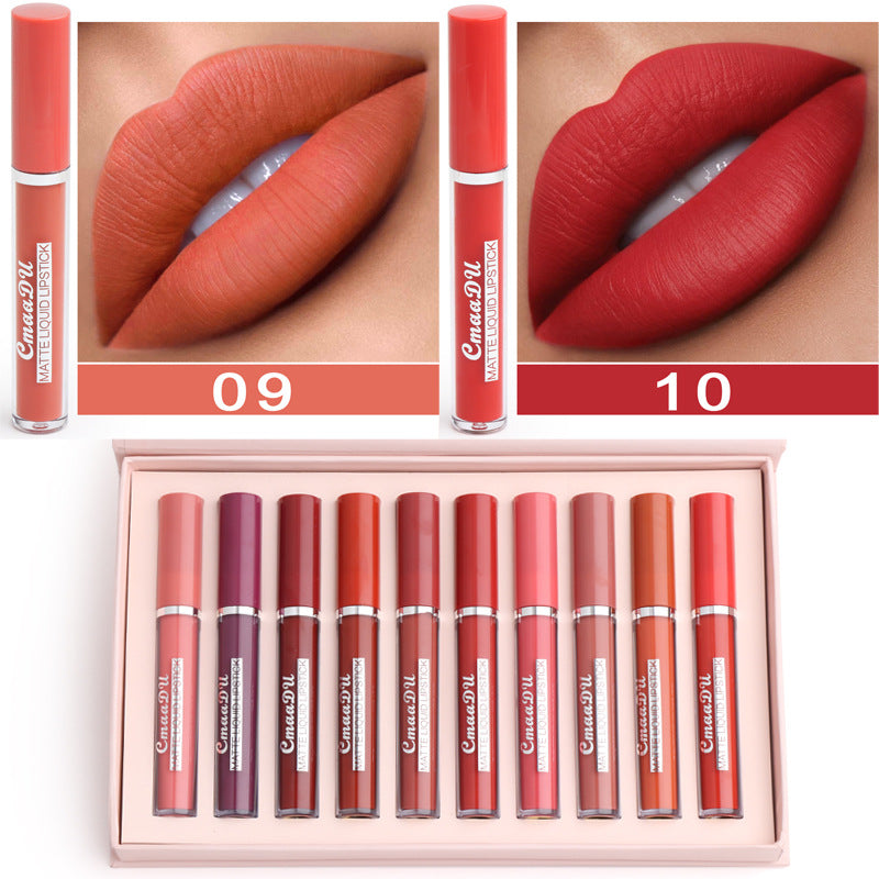 Women's Non-Stick Cup Waterproof Matte Lipstick in Photo Colour
