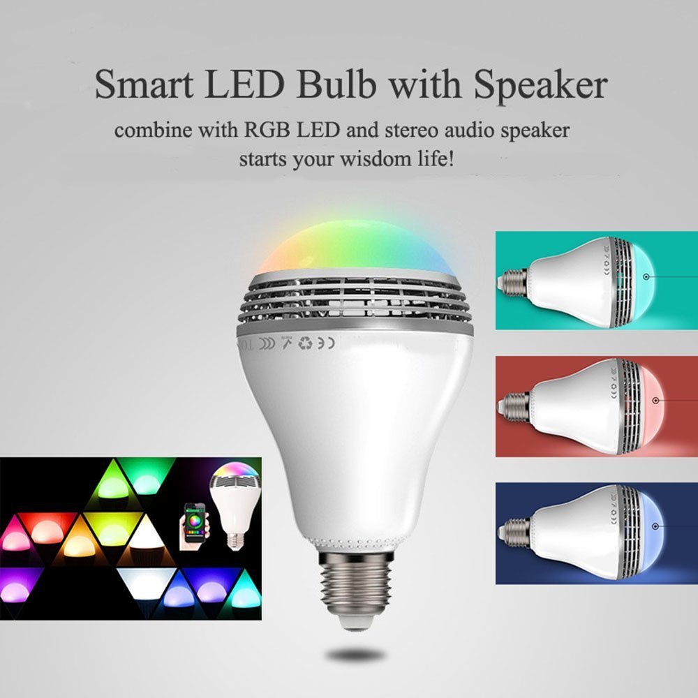 Smart Bluetooth Speaker LED Bulb with RGB Colour Changing
