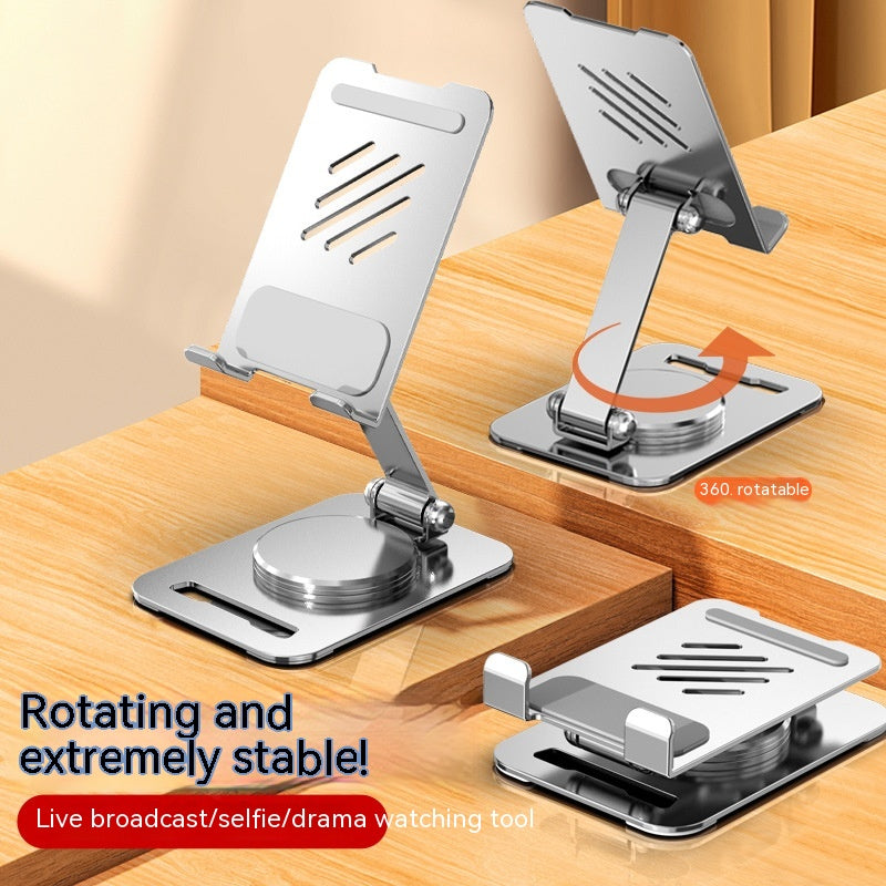 360 Degree Rotating Metal Desk Phone Holder Stand, Adjustable