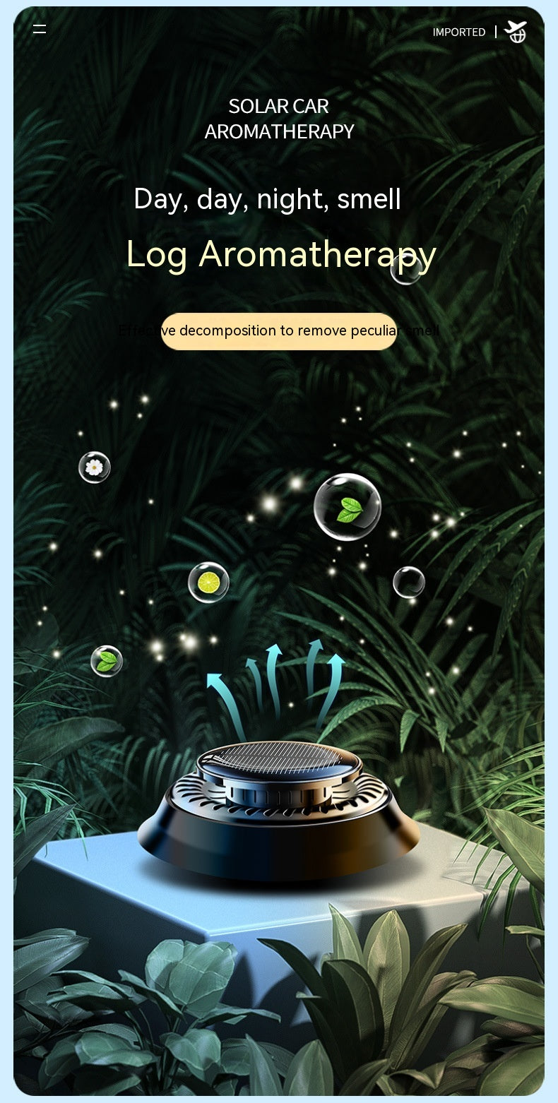 Solar Powered Rotating Car Air Freshener with Double Ring Design
