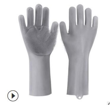 Silicone Heat-Resistant Scrubbing Gloves For Kitchen Cleaning