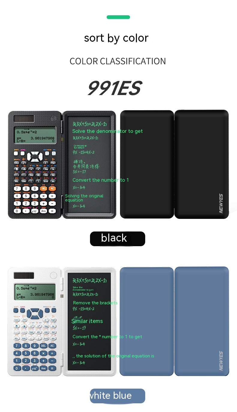 2 In 1 Foldable Scientific Calculator With Handwriting Tablet
