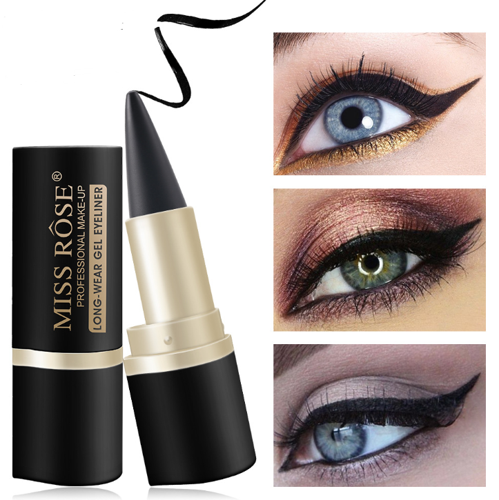 Waterproof Black Liquid Eyeliner Pen with Gel Pencil Precision