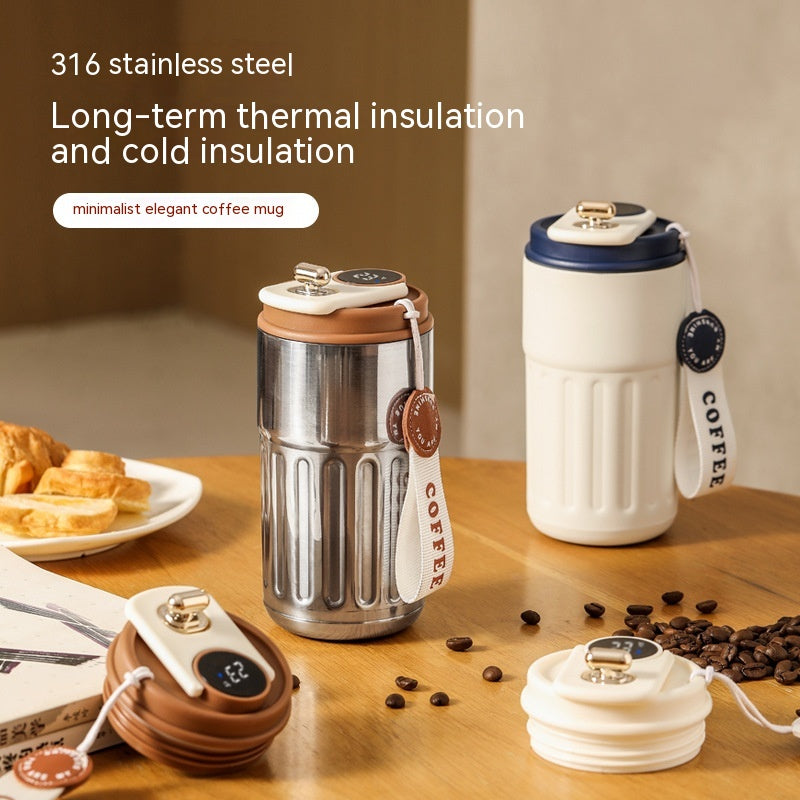 Smart Digital Insulated Bottle With Temperature Display, 450ml