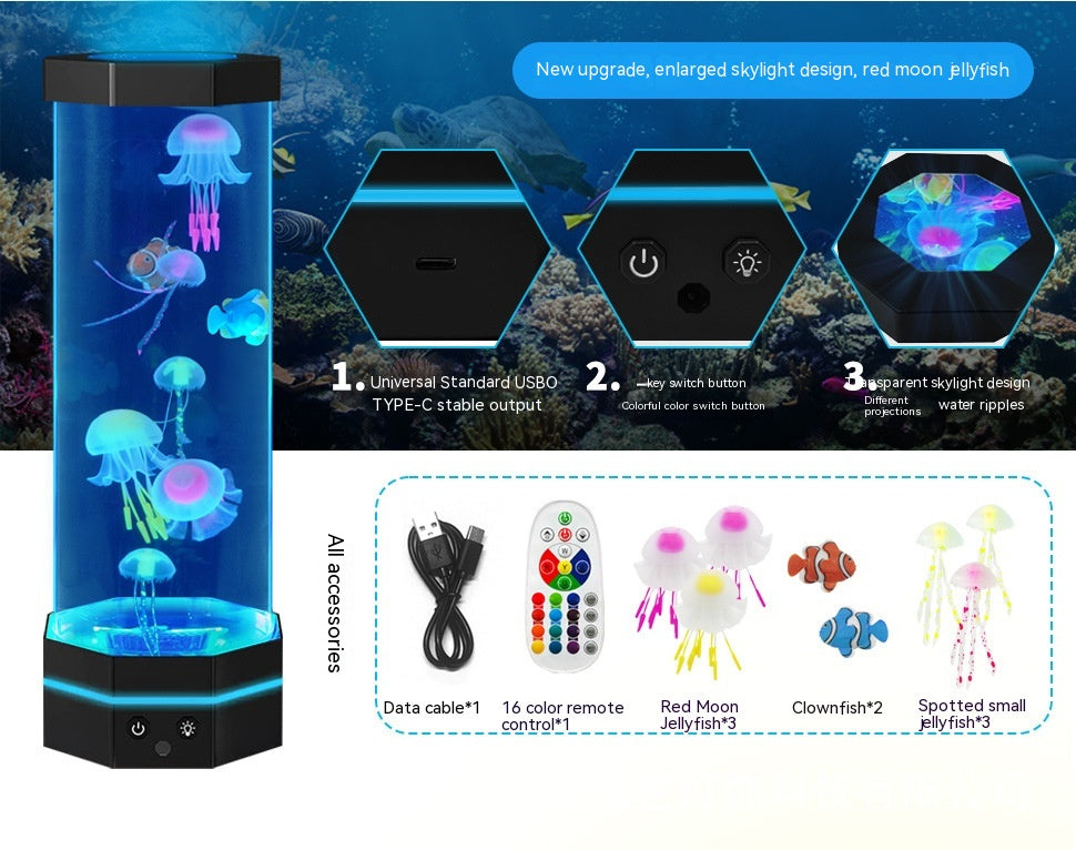 Jellyfish Lava Lamp With 17 Colours And Remote Control