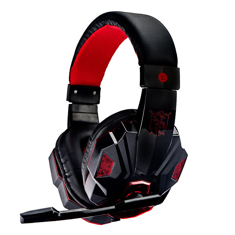 Wired Gaming Headphones with LED Lights, Over-Ear Headset for PC