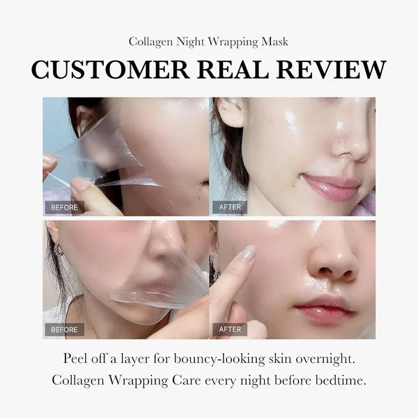 Collagen Tear-Off Night Face Mask For A Smooth, Hydrated Look