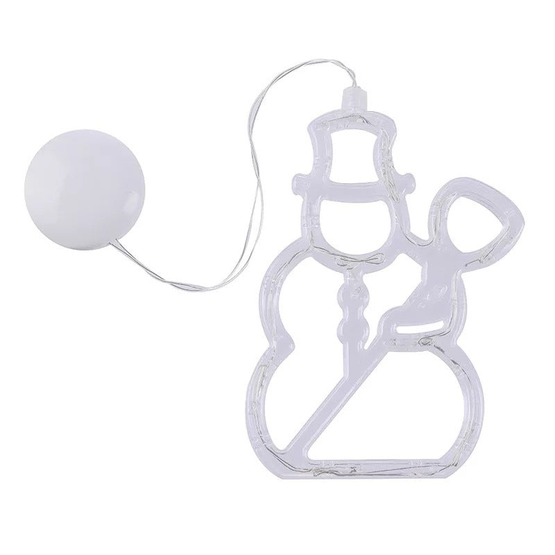 Christmas LED Suction Cup Chandelier Lights Santa Elk Snowman