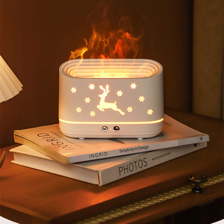 Elk Flame Effect Diffuser Lamp for Cosy Christmas Atmosphere