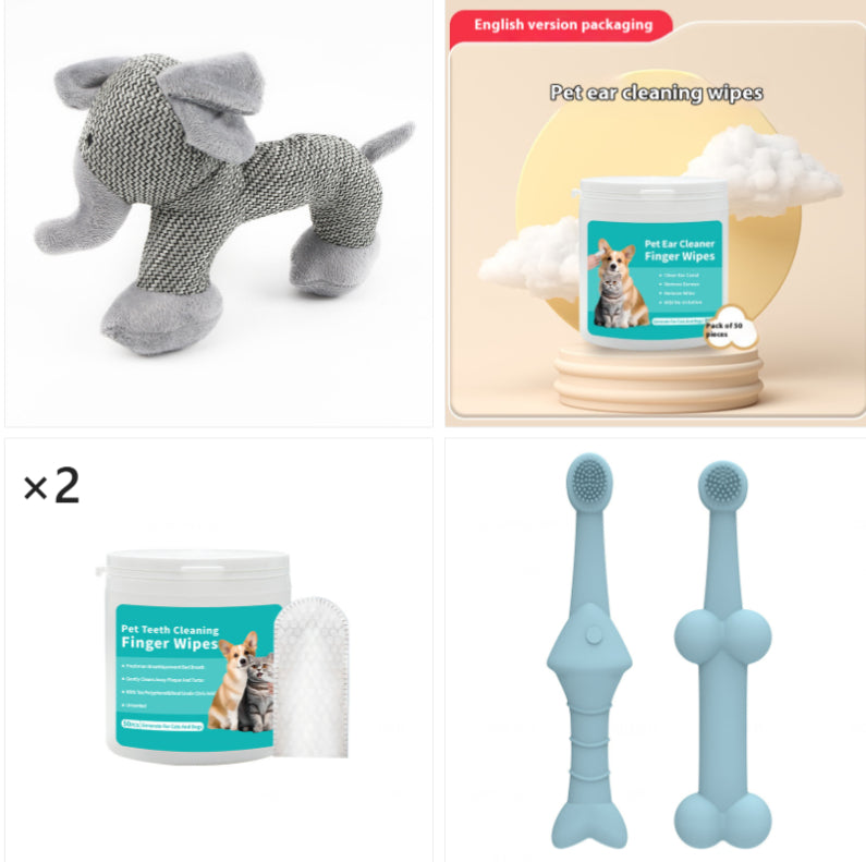 Disposable Pet Wipes for Teeth and Ears, Finger Cot Cleaning Pads