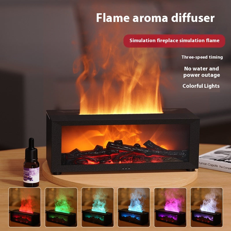 Flame Aroma Diffuser With Colourful LED, Large Fog Volume