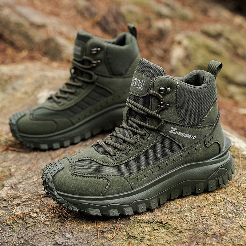 Men's Thick-Soled Casual Sports Boots For Outdoor Wear