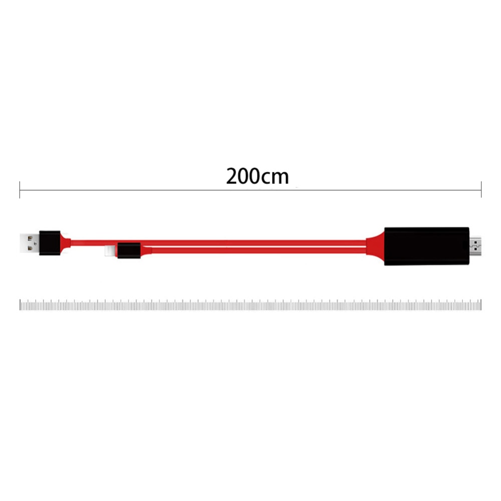 3-in-1 Type-C to HDMI Phone Screen Mirroring Cable, 2m