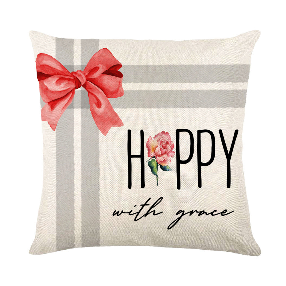Christmas Pillow Covers for Sofa Square Throw Snow Stamping