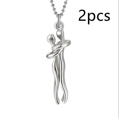 Love Hug Necklace For Couples, Simple Clavicle Chain Gift