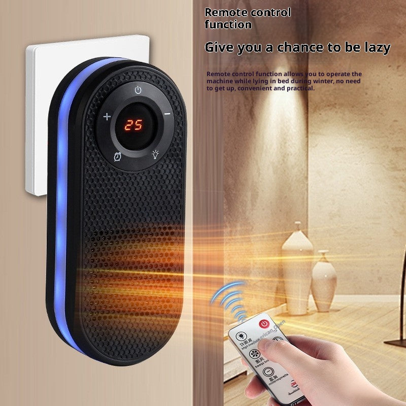 Small Electric Heater With Remote, 180 Degree Rotating