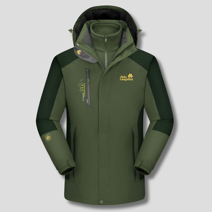Chaqueta de esquí 3 en 1 con forro polar interior extraíble para invierno