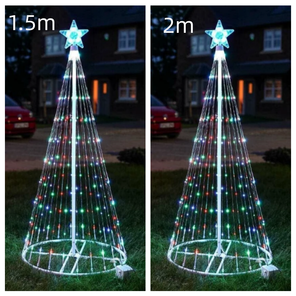 Multi Colour LED Animated Outdoor Christmas Tree Lights