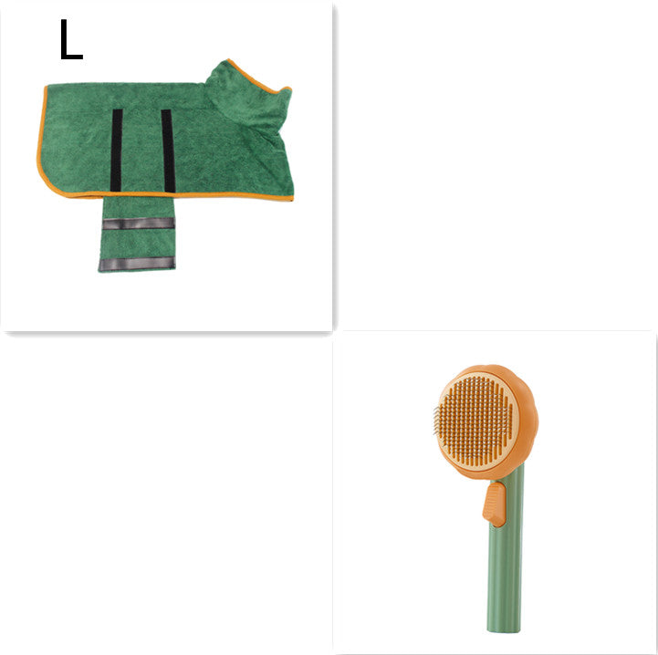 Self-Cleaning Steel Wire Cat Brush for Grooming, Hand-Held Comb
