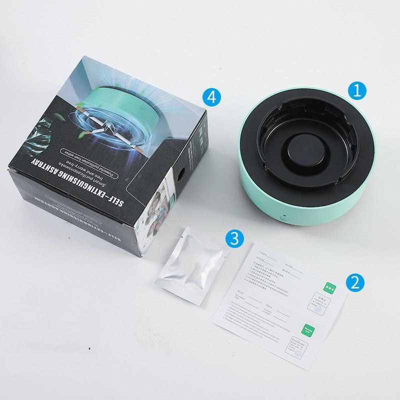 Portable Car Ashtray With Anion Air Purifier And Automatic Open