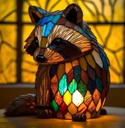 3D Animal Table Lamp With Colourful Light, Vintage Night Light