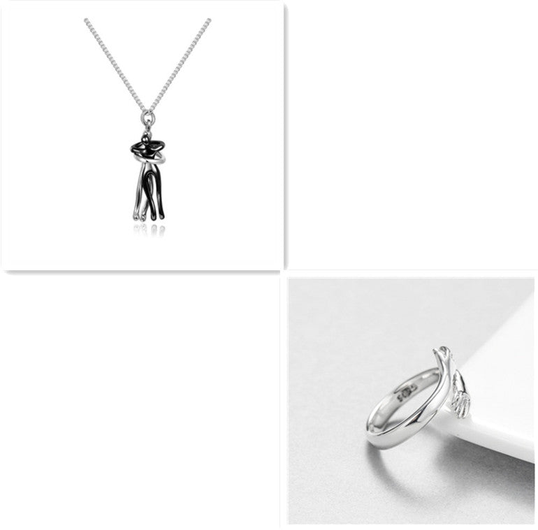 Love Hug Necklace For Couples, Simple Clavicle Chain Gift