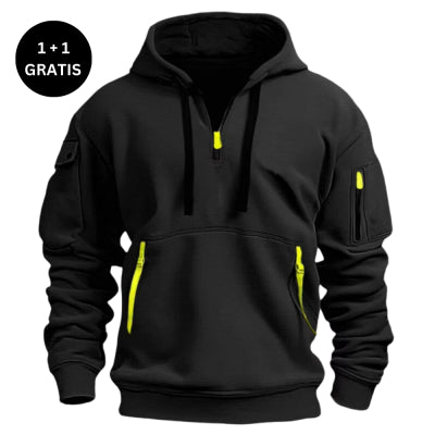 Dropped Shoulder Hooded Sweatshirt, Loose Plus Size Pullover