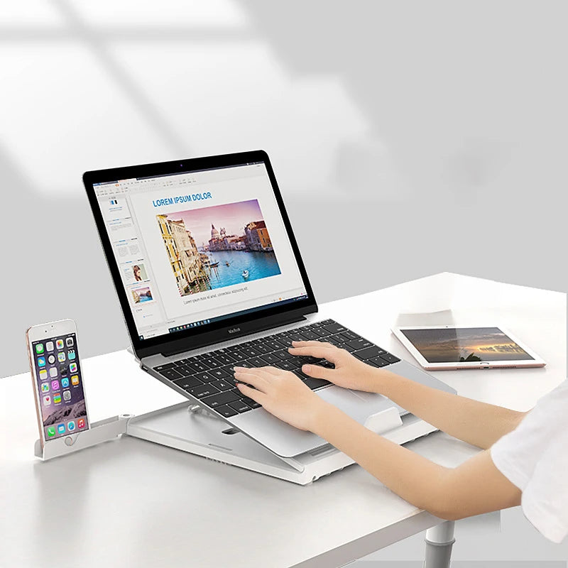 Folding Aluminium Laptop Stand for 10 to 15.6 Inch Laptops