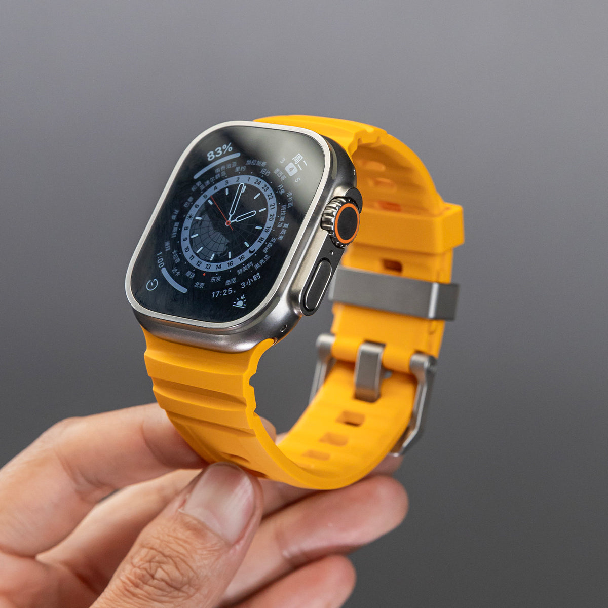 Silicone Sports Watch Strap for 44 to 49mm Watches