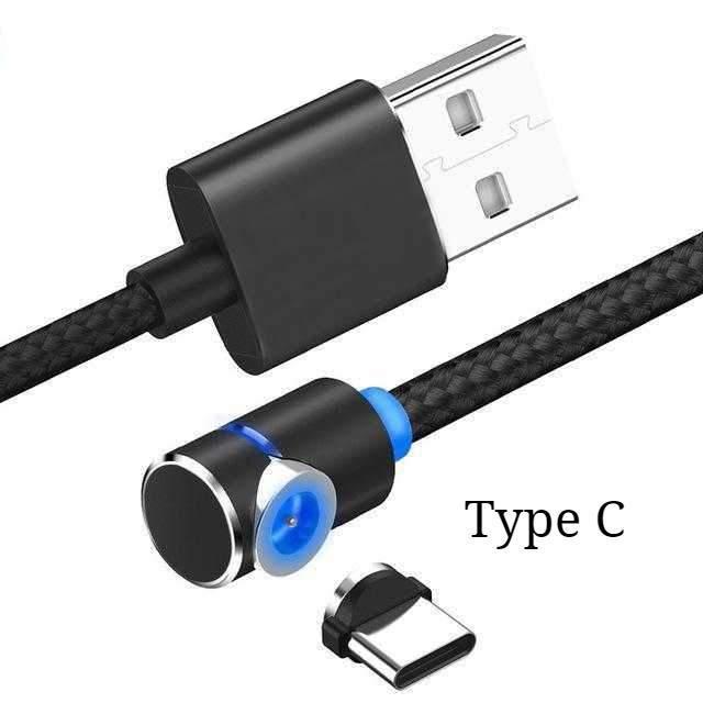 LED Magnetic Charging Cable with USB and Type C in Many Options