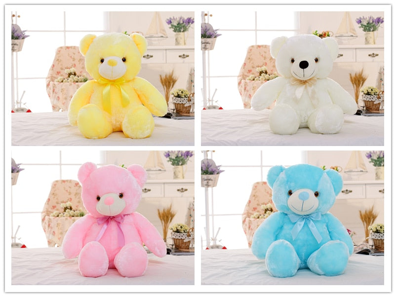 Light Up LED Teddy Bear Plush Toy with Colourful Glow