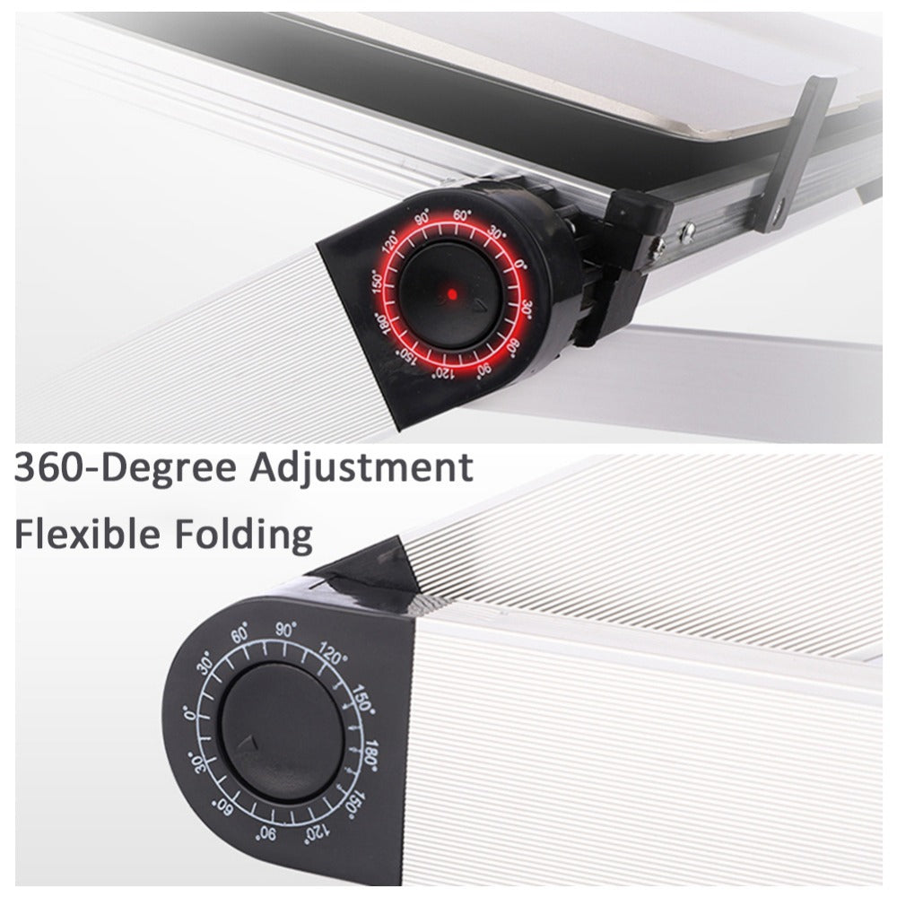 Foldable Ergonomic Laptop Stand for Desk with Tablet Holder