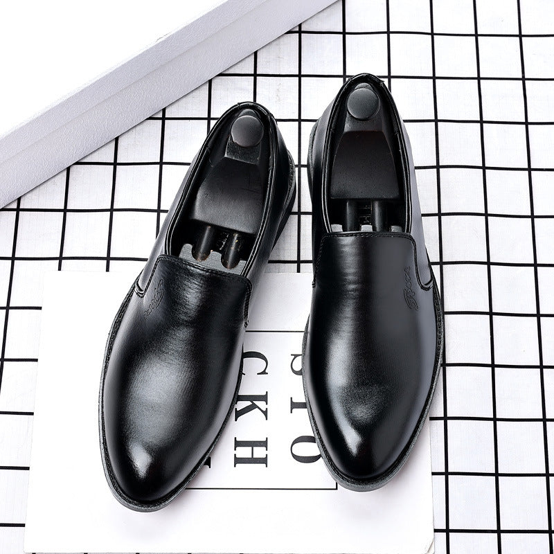 Men's Casual Pointed-Toe Slip-On Business Leather Shoes