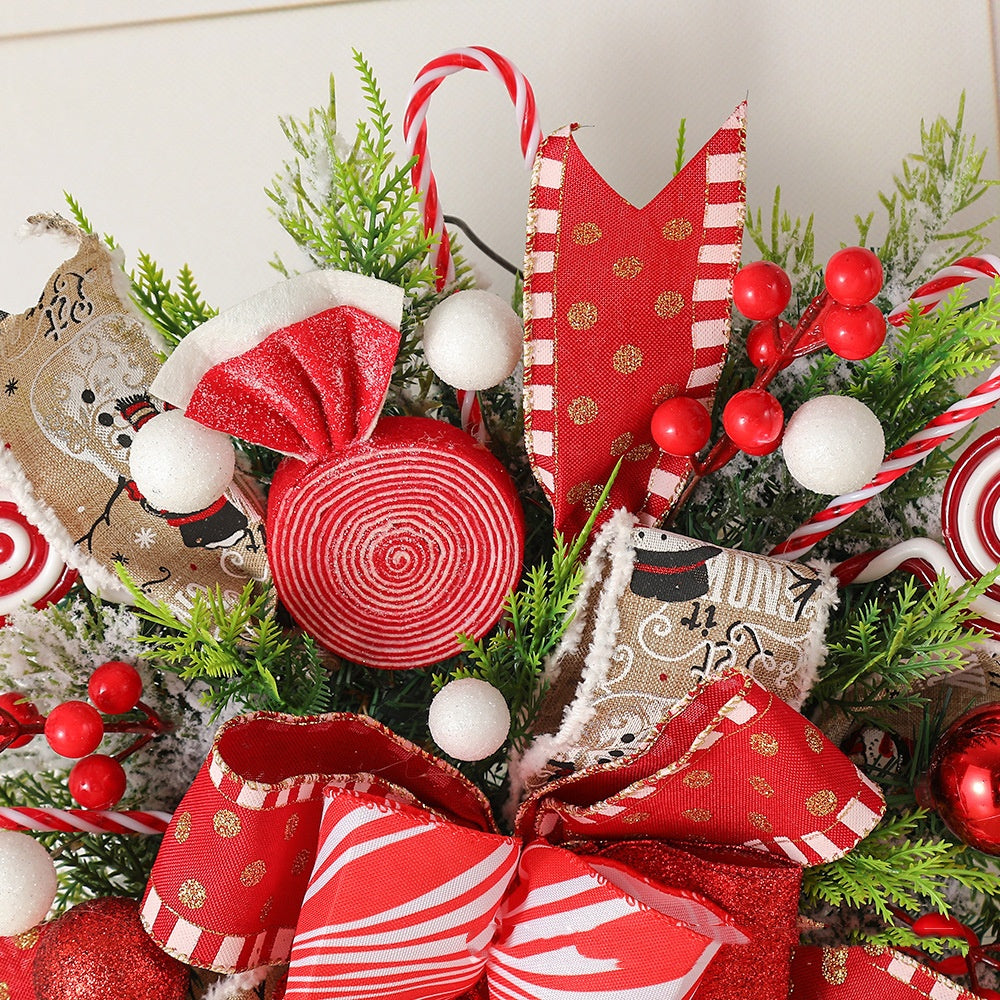 Christmas Upside Down Candy Wreath Garland Tree Ornament