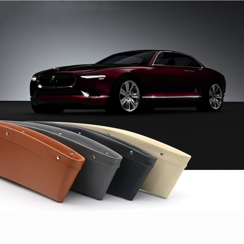 PU Leather Car Seat Gap Organiser Box for Phones, Keys and Cards