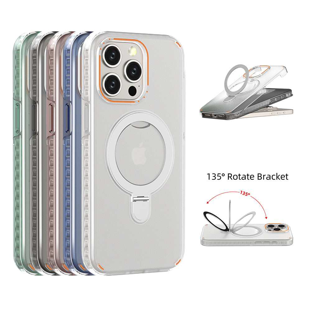 Colourful Magnetic Phone Case With Holder Stand And Strap Hole