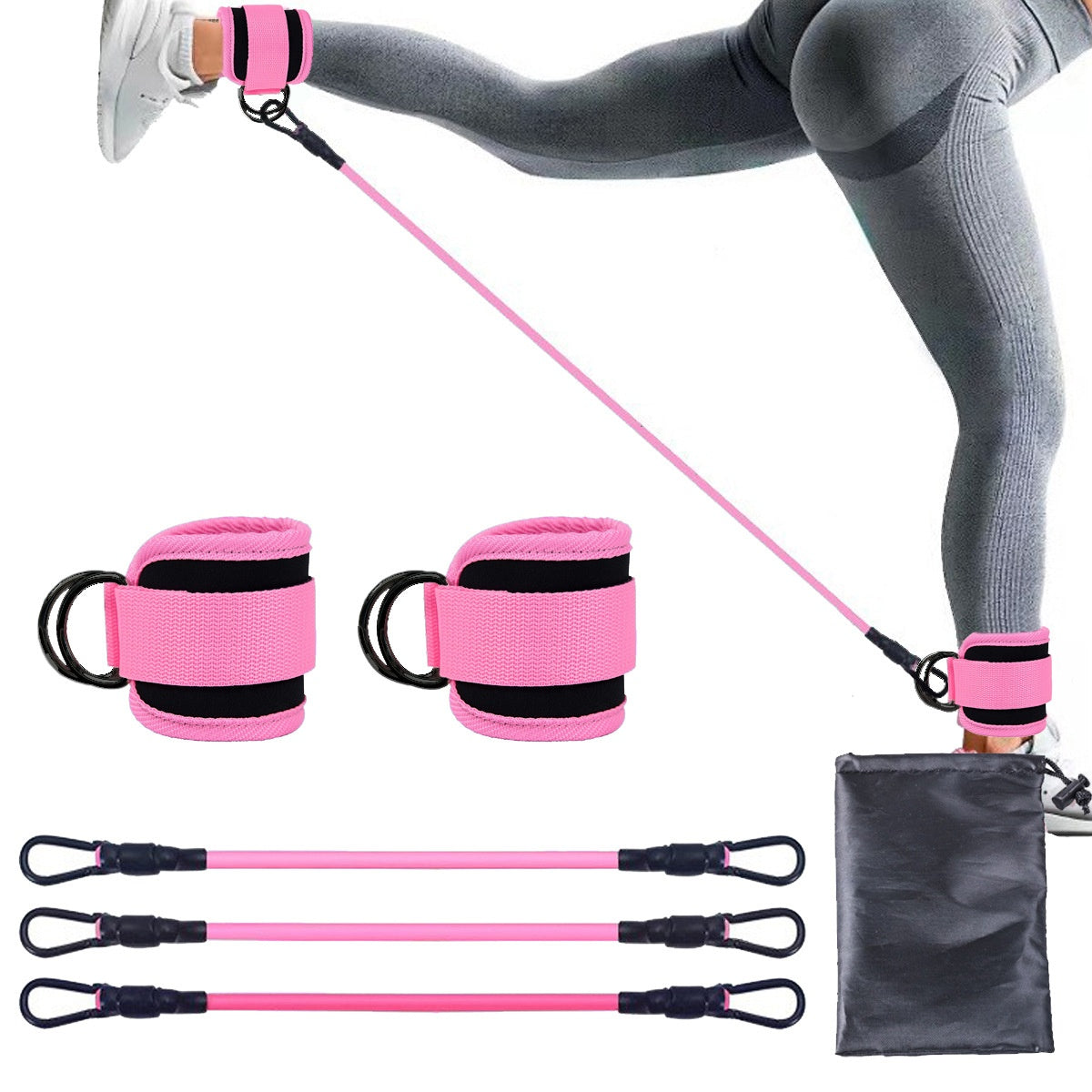 Ankle Strap Resistance Bands for Hips, Legs and Glute Training