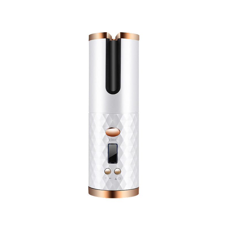 Cordless Automatic Hair Curler With LCD Display, Ceramic Barrel